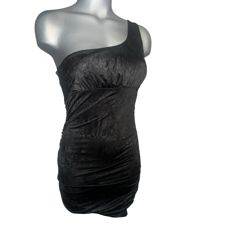 Love In one shoulder ruched sides sexy mini club dress small